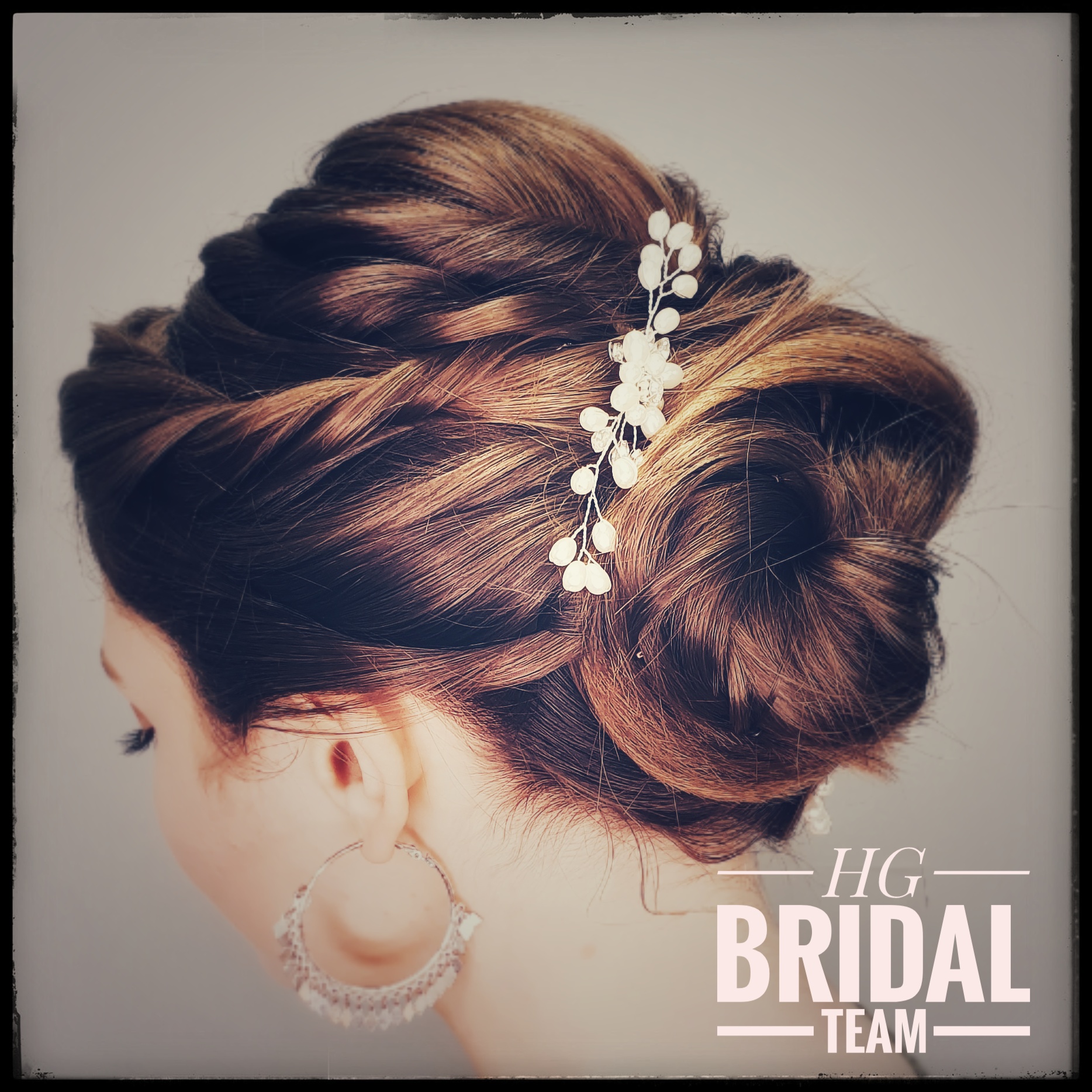 Bridal hair up styling by the HG Bridal Team at Hair Gallery, Crowborough