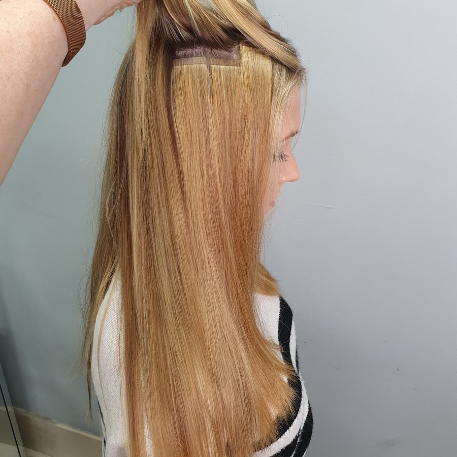 Tape-in hair extensions at Hair Gallery, Crowborough