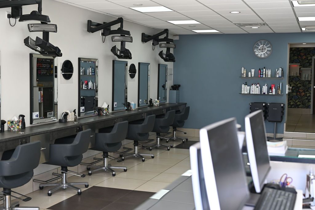 Hair Gallery salon interior — styling stations at Crowborough's leading hair salon